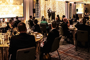 A professional rider on a horse